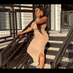 Spaghetti Strap Nude Dress